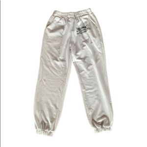 WHITE “FEELINGS” SWEATPANTS
